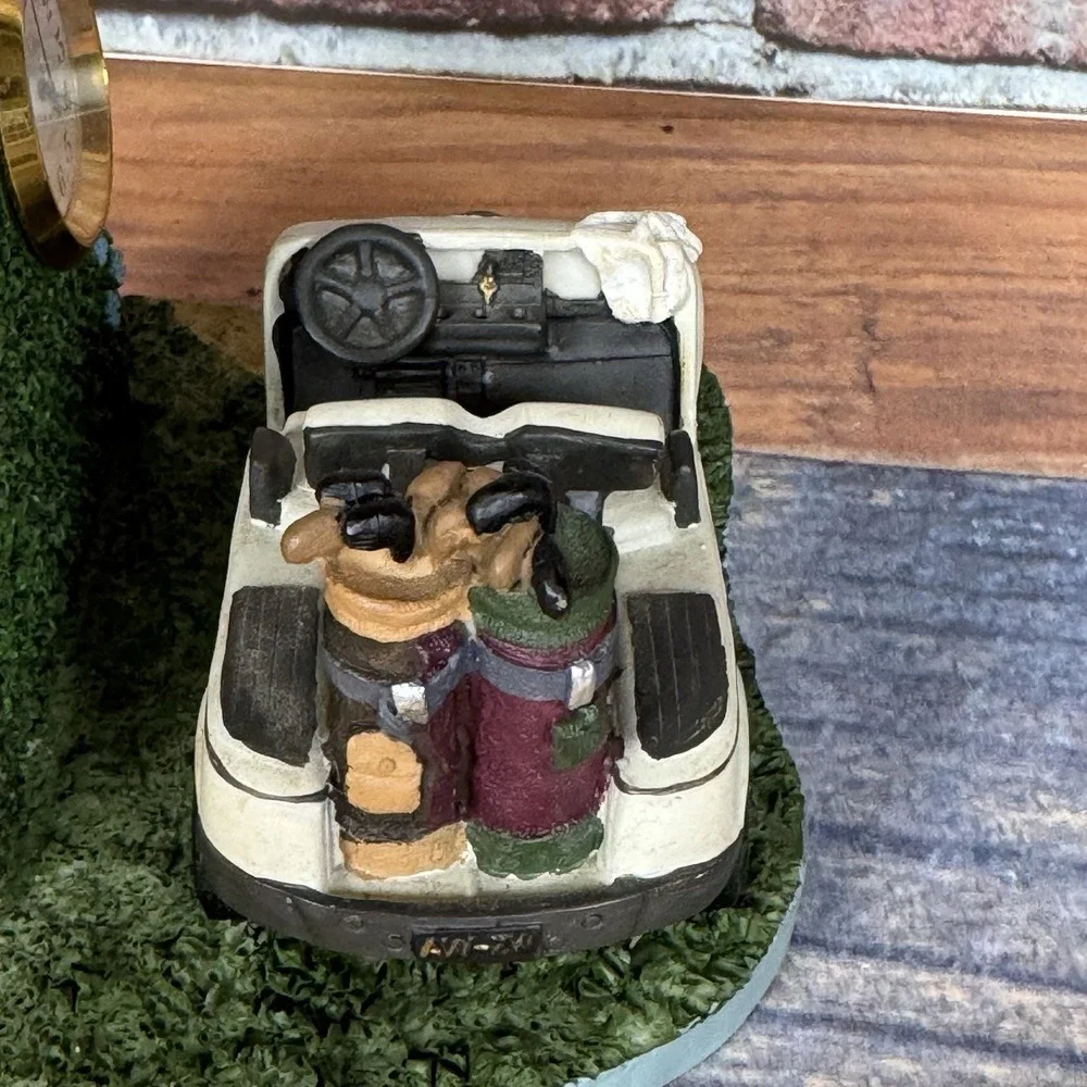 Golf Cart Nikko Desk Clock Country Time‎ Piece Collection 19th hole Resin TESTED